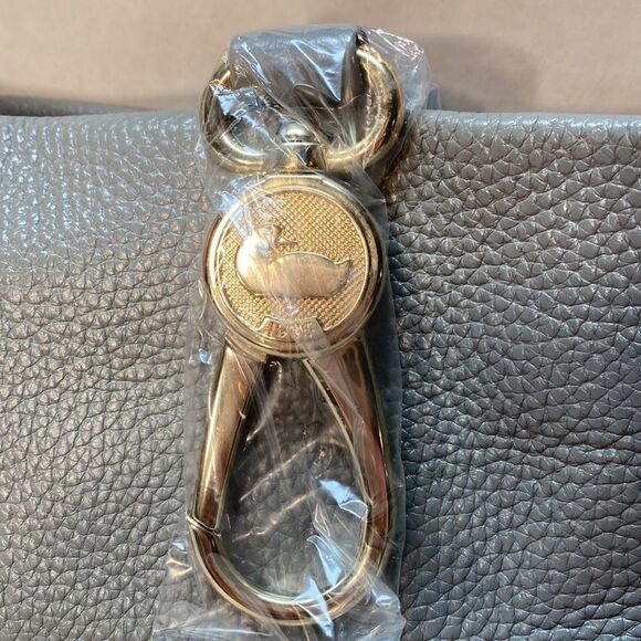 Dooney & Bourke NWT Logo Lock Shoulder Gray Bag - Picture 3 of 16